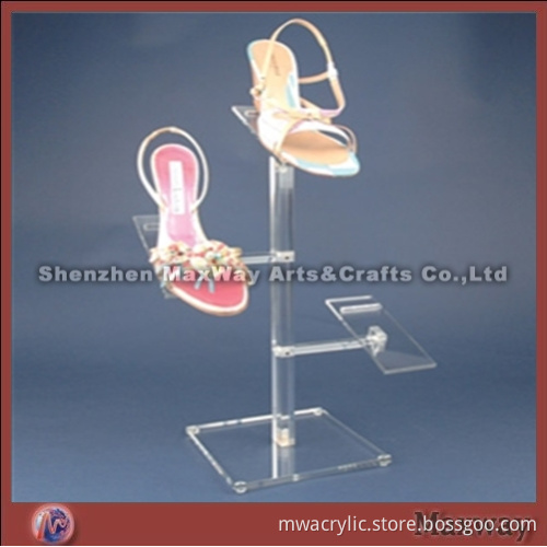 Ladder-shaped PMMA/acrylic shoes display rack with simple style